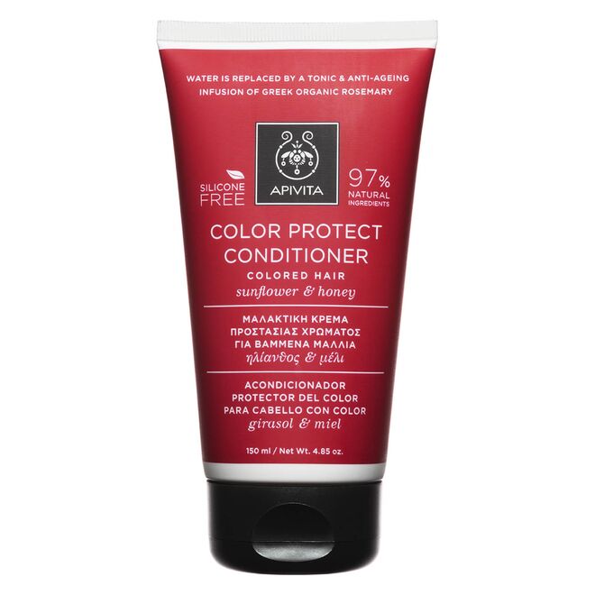 Condicionador protetor de cor, 150 ml, €15,93, Apivita, em www.skin.pt