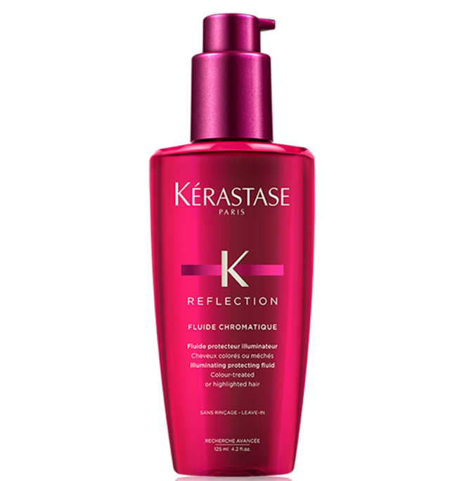 Fluido protetor e iluminador para cabelos com coloração Chromatique, 125 ml, €25, Kérastase, em www.luciapiloto.pt