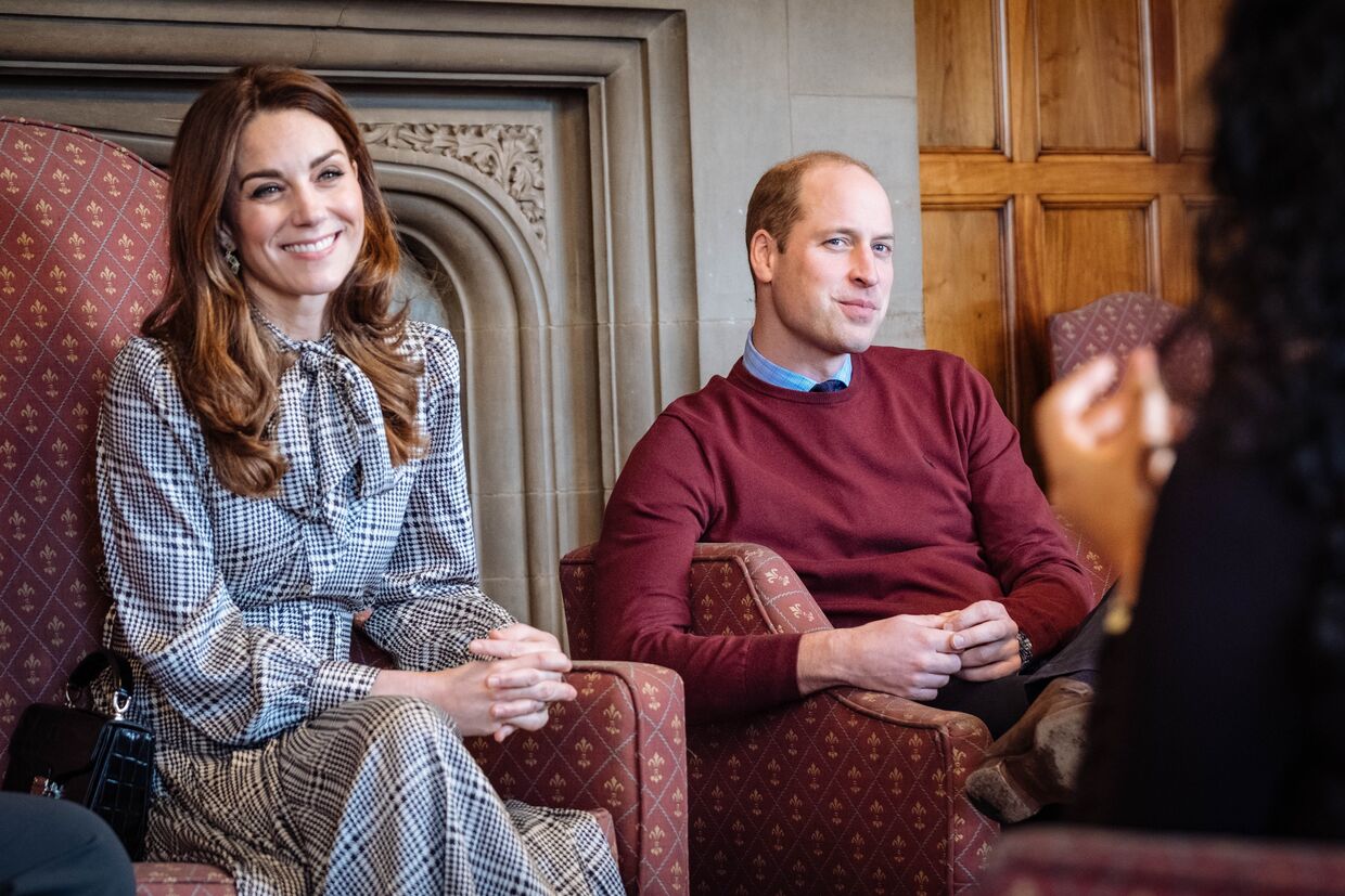 Os duques de Cambridge numa visita a Bradford, Inglaterra, em janeiro de 2020
