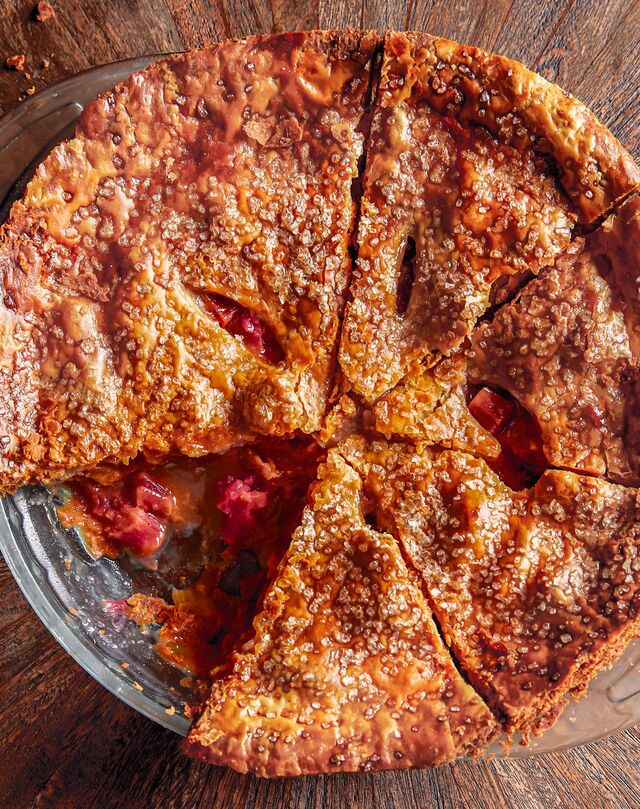 Tarte de ruibarbo e açúcar mascavado. Pastry Love. A Baker’s Journal of Favorite Recipes. Houghton Mifflin Harcourt, €37 (aproximadamente).