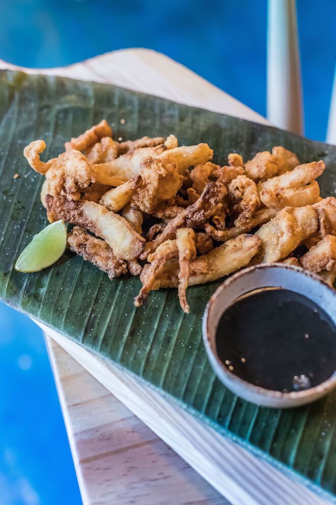 Choco frito com maionese de tinta de choco, €11,50