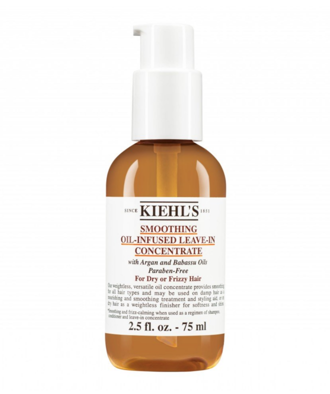 Smooth Oil Infused Leave In, com óleos de argan, 75 ml, €27,49, Kiehl's, em www.kiehls.pt