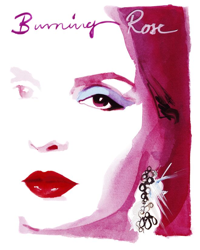 Desenho referente a Burning Rose, outros dos perfumes da linha Confidential