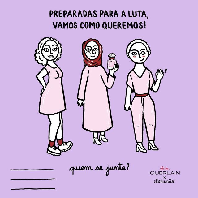 O postal criado para reinterpretar a fragância Singularidade (Mon Guerlain Eau de Parfum Intense)