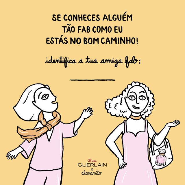 O postal criado para reinterpretar a fragância Confiança (Mon Guerlain Eau de Parfum)