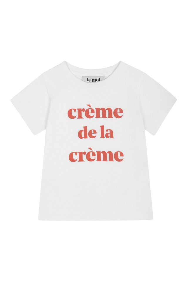T-shirt infantil crème de la crème, €37, Le Mot, em www.le-mot.com