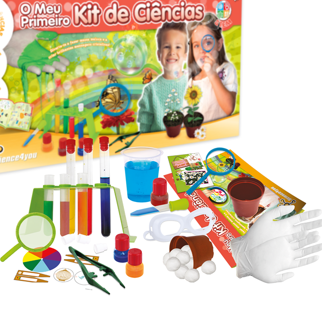 O Meu Primeiro Kit de Ciências  Brinquedo Científico Infantil