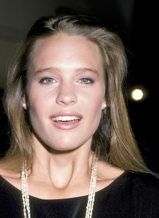 Robin Wright numa festa da NBC em 1984, com 18 anos.