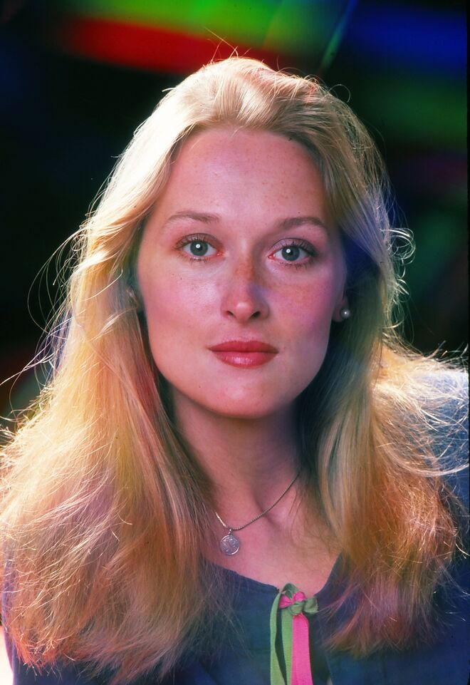 Meryl Streep em 1976, com 27 anos.