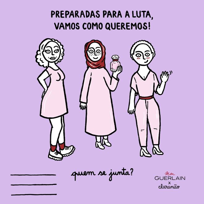 O postal criado para reinterpretar a fragância Singularidade (Mon Guerlain Eau de Parfum Intense)