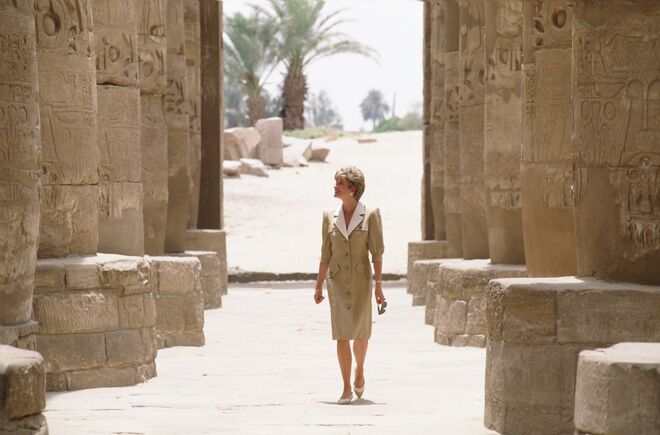 Diana durante uma visita ao Luxor, no Egipto, em 1992.