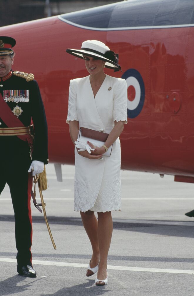 Durante uma demonstração do regimento de Royal Hampshire em Portsmouth, Reino Unido,em 1991.