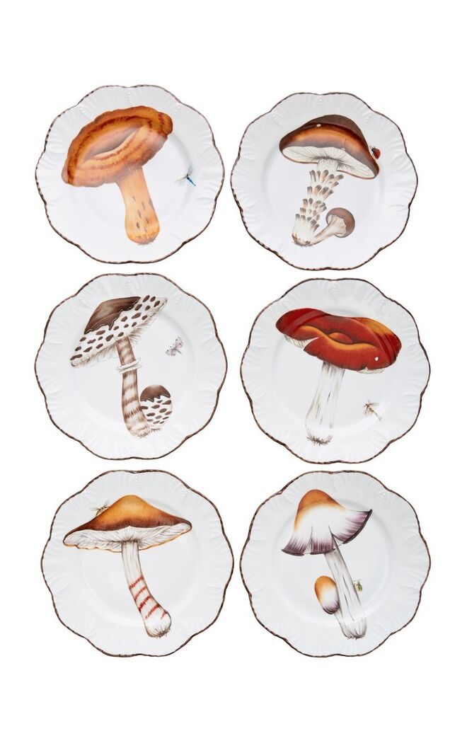 Set de 6 pratos Les Champignon, €1445, Pinto Paris