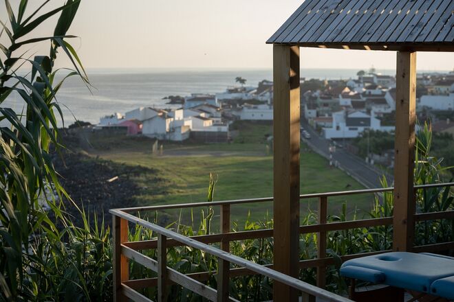 A cabana no terreno do Sul Villas & Spa, em São Miguel, nos Açores.