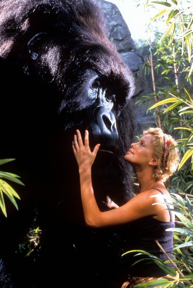 Durante as filmagens de O Grande Joe Young, 1998.