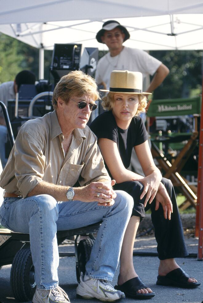 Durante as filmagens de A Lenda de Bagger Vance, em 2000, com o realizador Robert Redford.