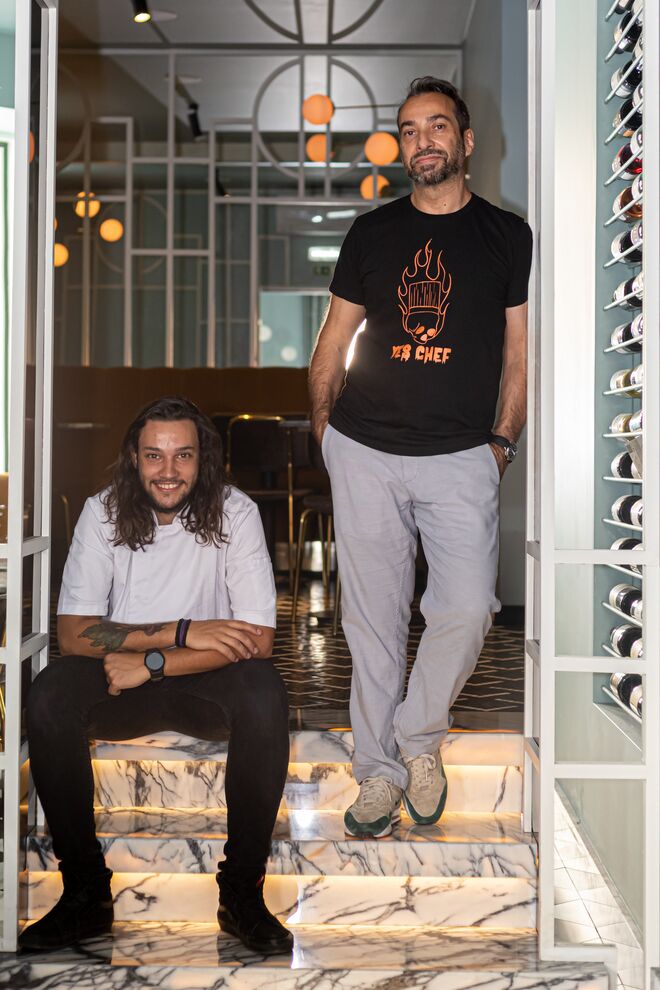 Chef David Casaca e Paulo Aguiar,, o proprietário.
