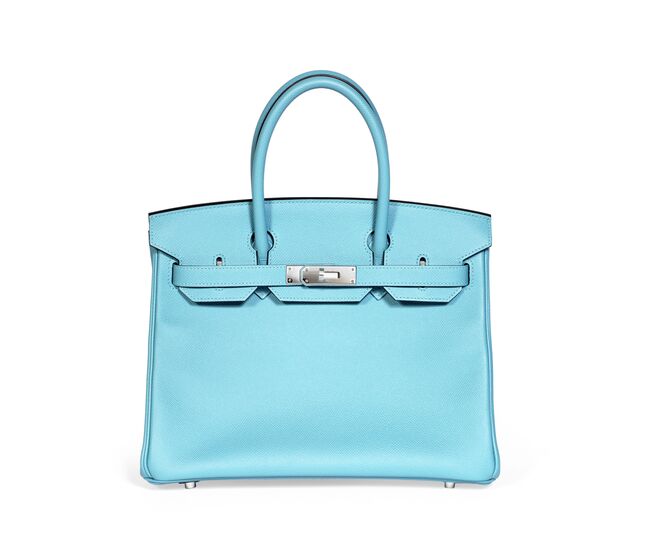 Carteira Birkin, de 2009, vendida em leilão Bonhams por €9451 (aproximadamente). 