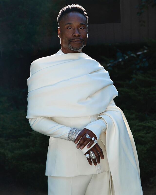 Billy Porter em Ashi Studio e jóias Lorraine Schwartz