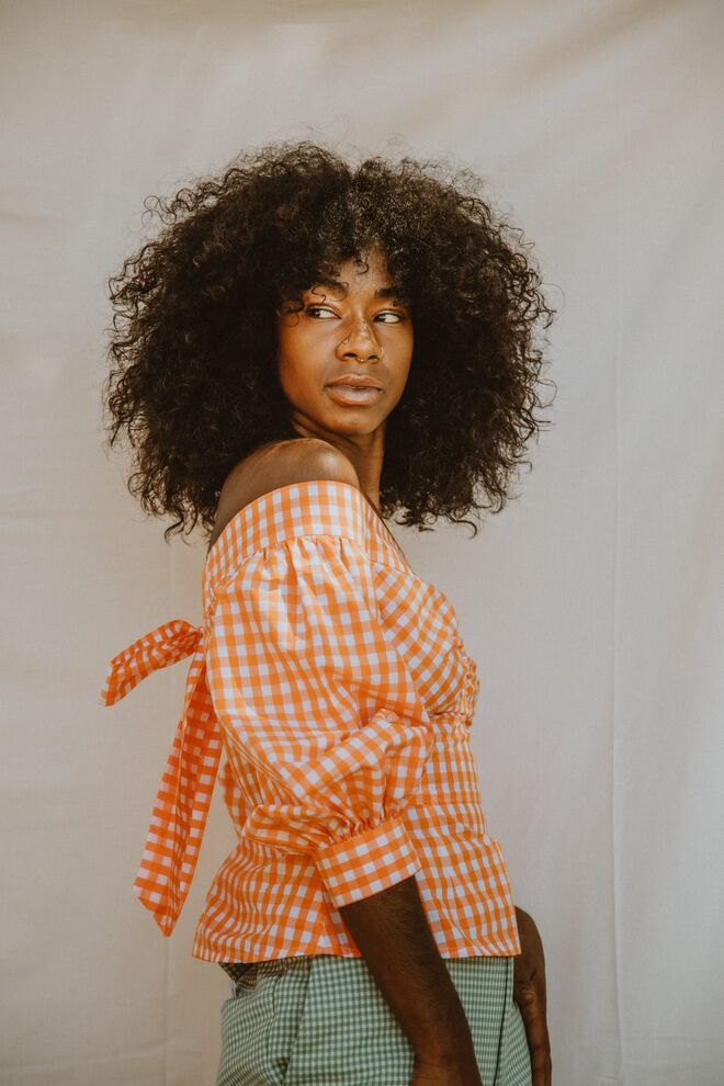 Hedy Orange Vichy, 128€