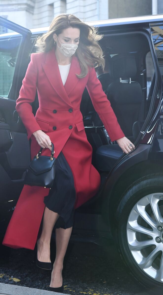 Kate Middleton num evento na Waterloo Station, em Londres, em outubro de 2020.