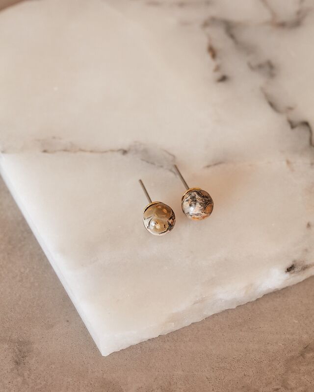 Brincos Jaspe Leopardo, €18