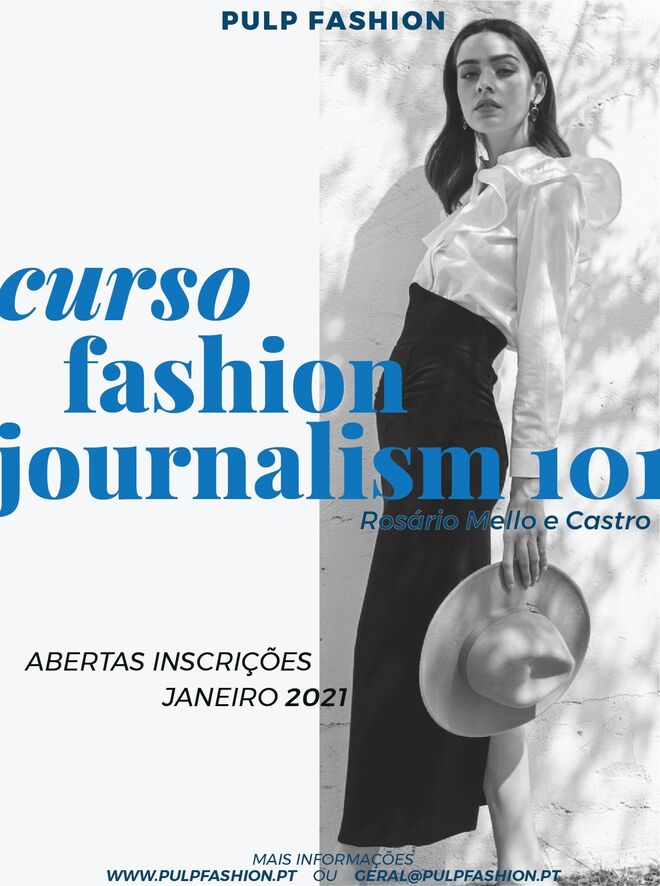 Cartaz do curso de Jornalismo de Moda