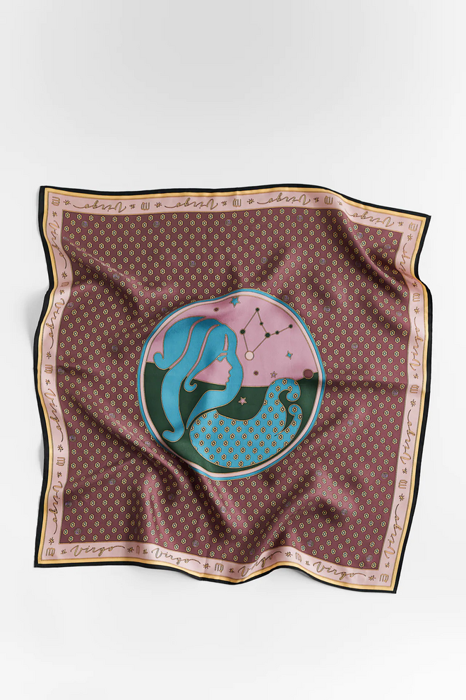 Lenço edição especial 100 % seda, com estampado de Virgem