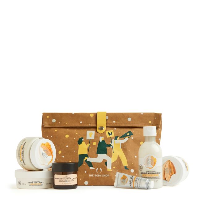 Soothing Almond milk and honey ultimate gift bag, €49, The Body Shop