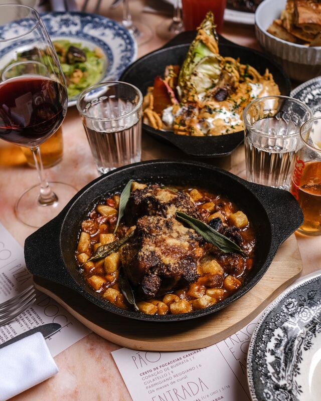 Gnocchi e rabo de boi.