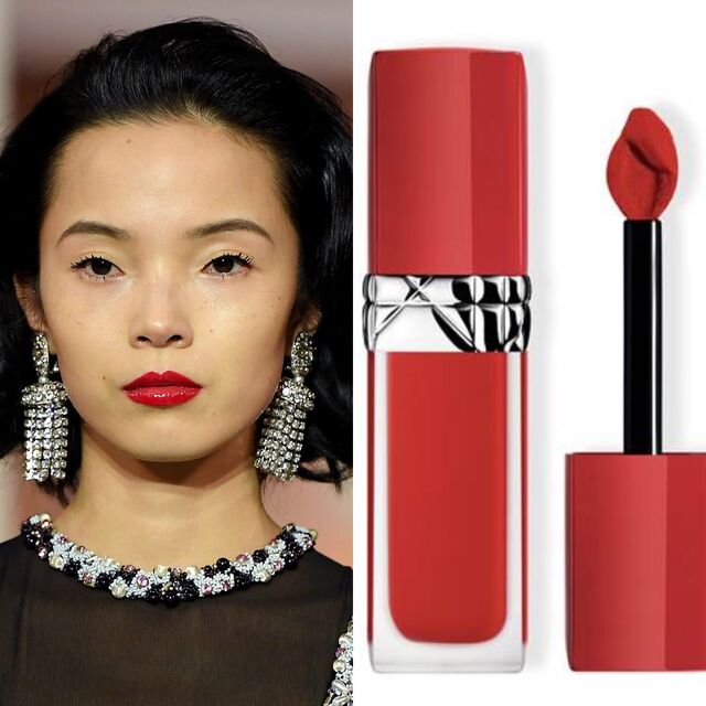 Lanvin outono/inverno 2020-2021 | Batom Rouge Dior Ultra Care Liquid, no tom Bloom, € 39,50, Dior