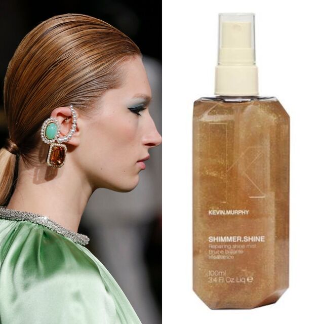 Prabal Gurung outono/inverno 2020-2021 | Spray para cabelo Shimmer.Shine, € 30,85, Kevin Murphy