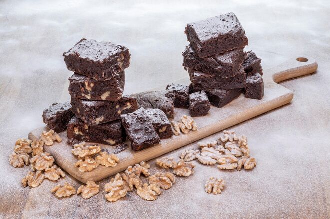 Brownie, €3,50 (cada) Brigadeiro Gourmet LX