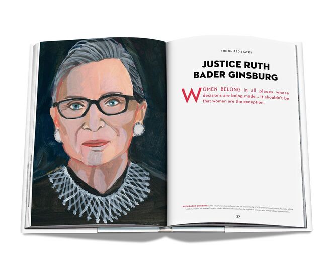 O retrato e testemunho da falecida Juíza do Supremo Tribunal dos Estados Unidos Ruth Bader Ginsburg