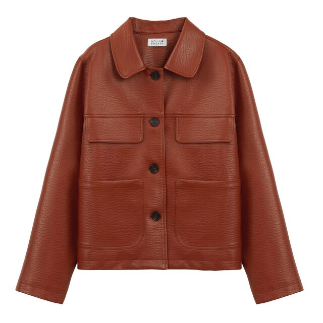 Casaco efeito camiseiro, €104,95, Molly Bracken