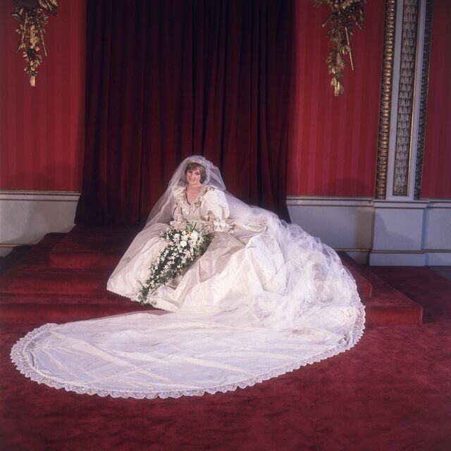 Princesa Diana, no dia do seu casamento.
