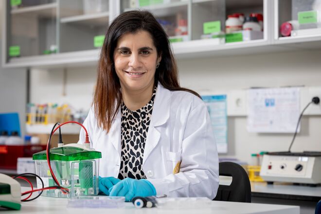Margarida Abrantes, da Faculdade de Medicina da Universidade de Coimbra, investiga como a radiação dos exames de diagnóstico pode ser nociva para as pessoas com síndrome hereditário do cancro da mama e ovários.