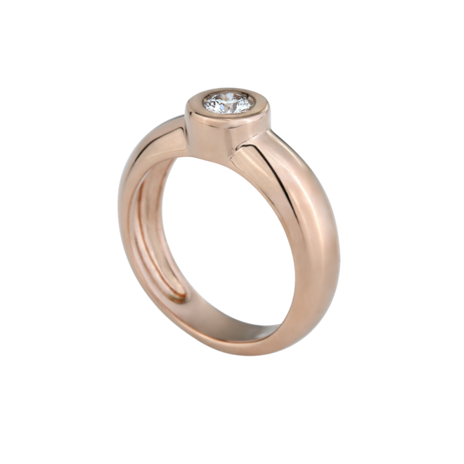 Anel One em ouro rosa com diamante, Leitão & Irmãos (preço sob consulta)