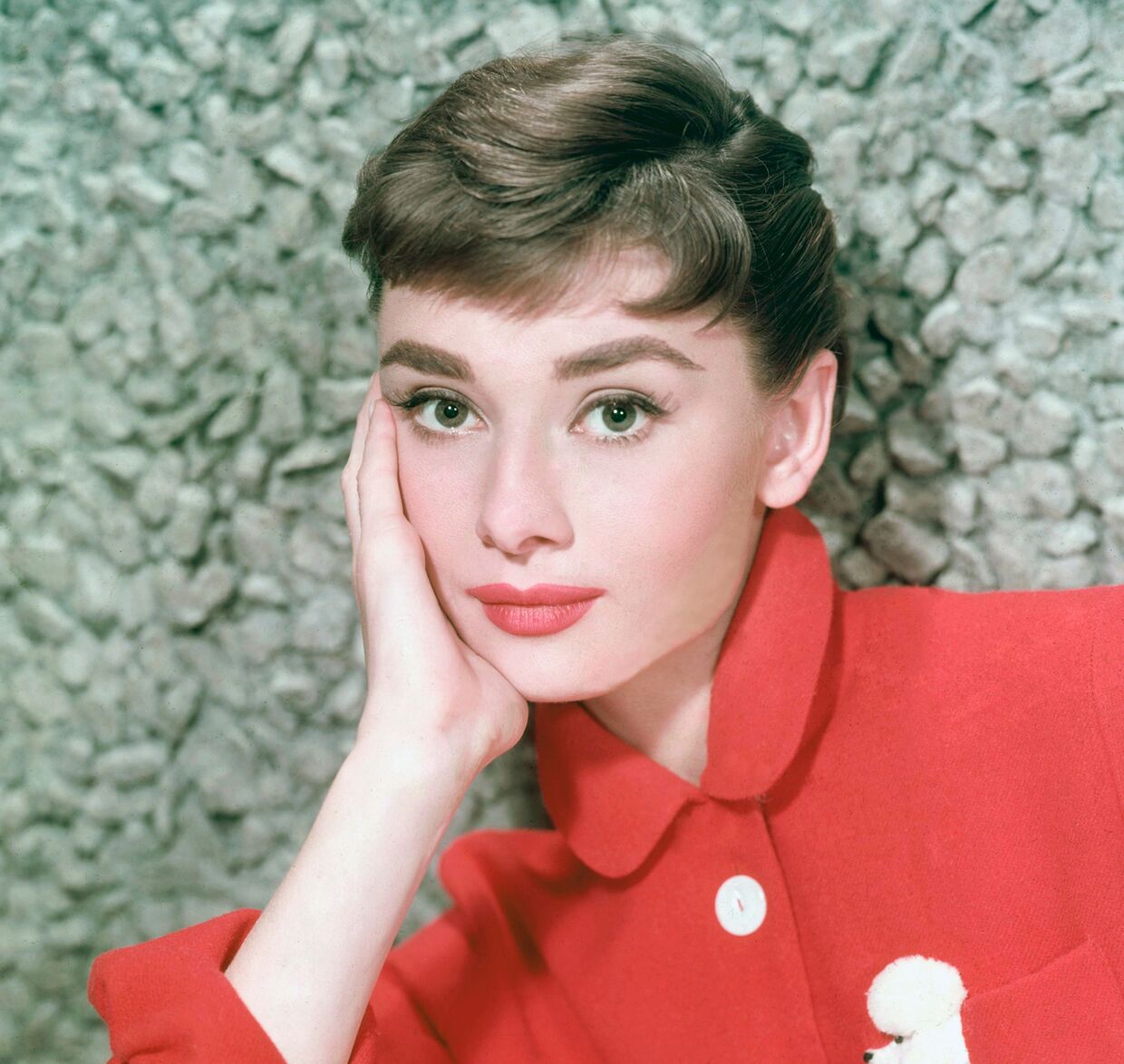 Audrey Hepburn no set do filme Sabrina (1954)
