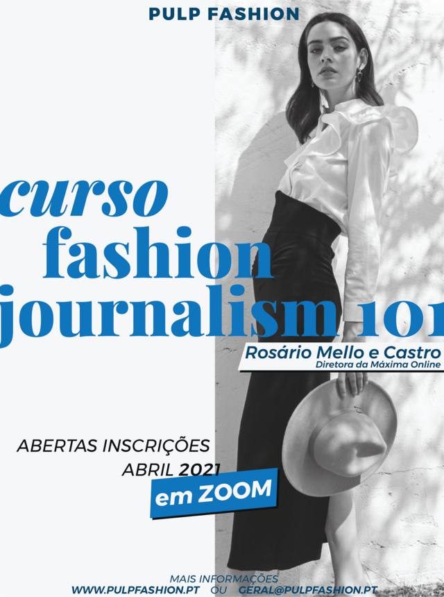 Cartaz do curso de Jornalismo de Moda