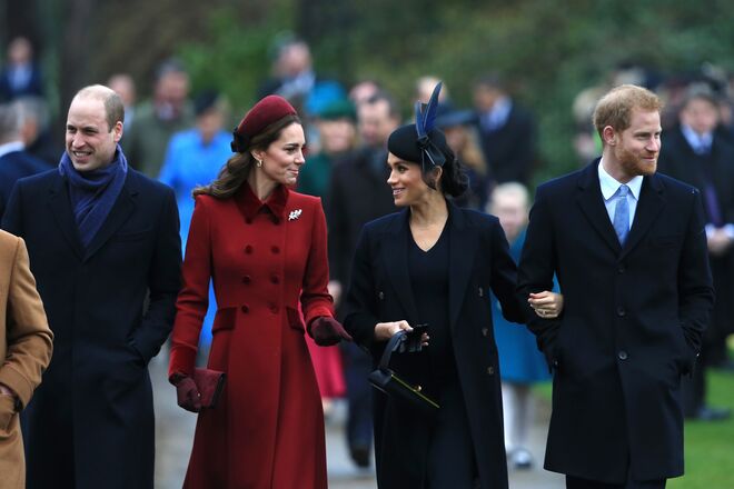 Kate, William, Meghan e Harry.
