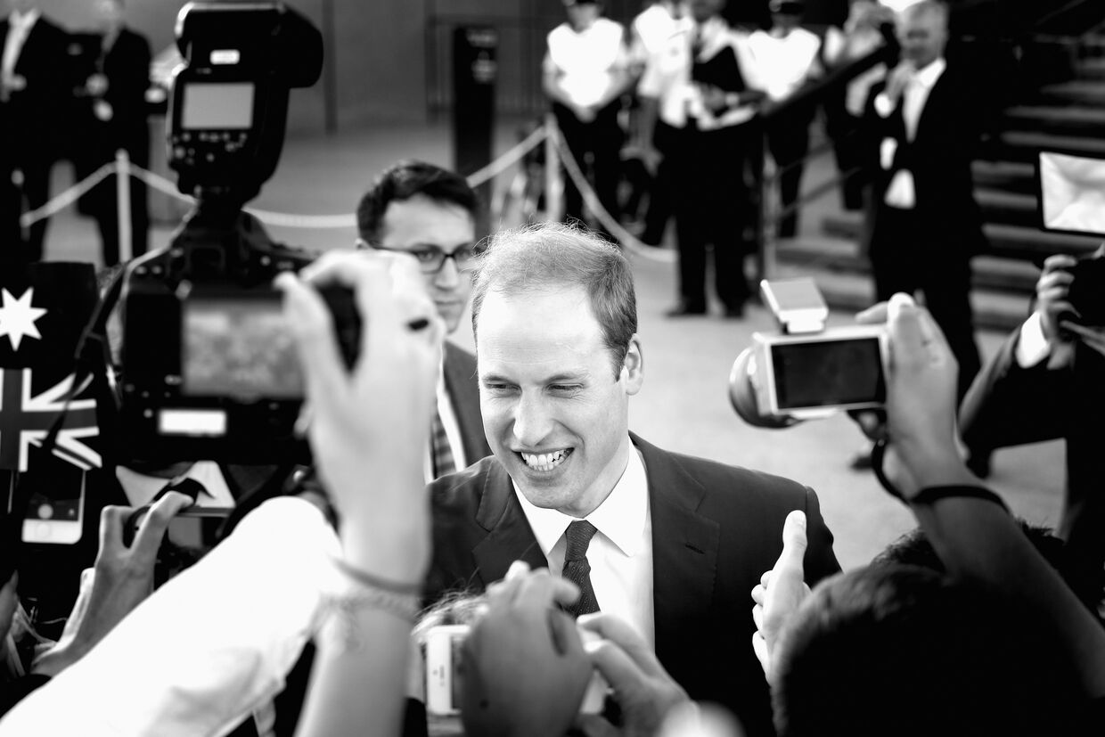 O Duque de Cambridge numa tour à Austrália e Nova Zelândia em Abril de 2014