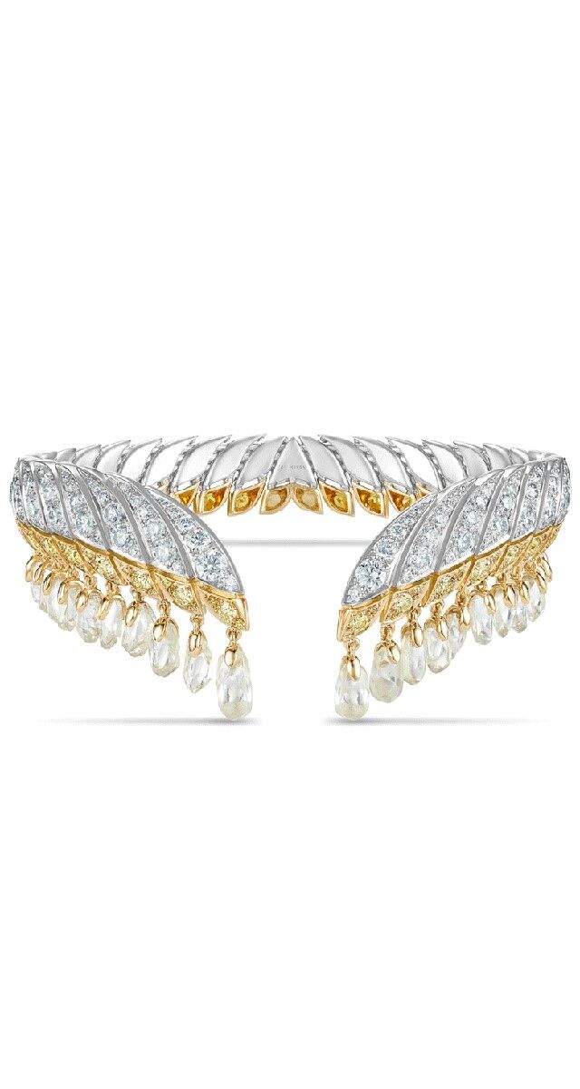 Pulseira Namib em ouro branco e amarelo com diamantes, coleção Reflections of Nature, De Beers