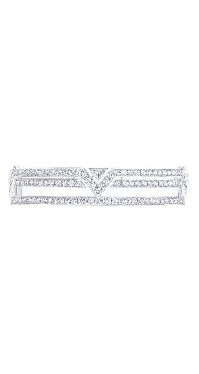 Pulseira em ouro branco com diamantes, coleção Pure V, Louis Vuitton