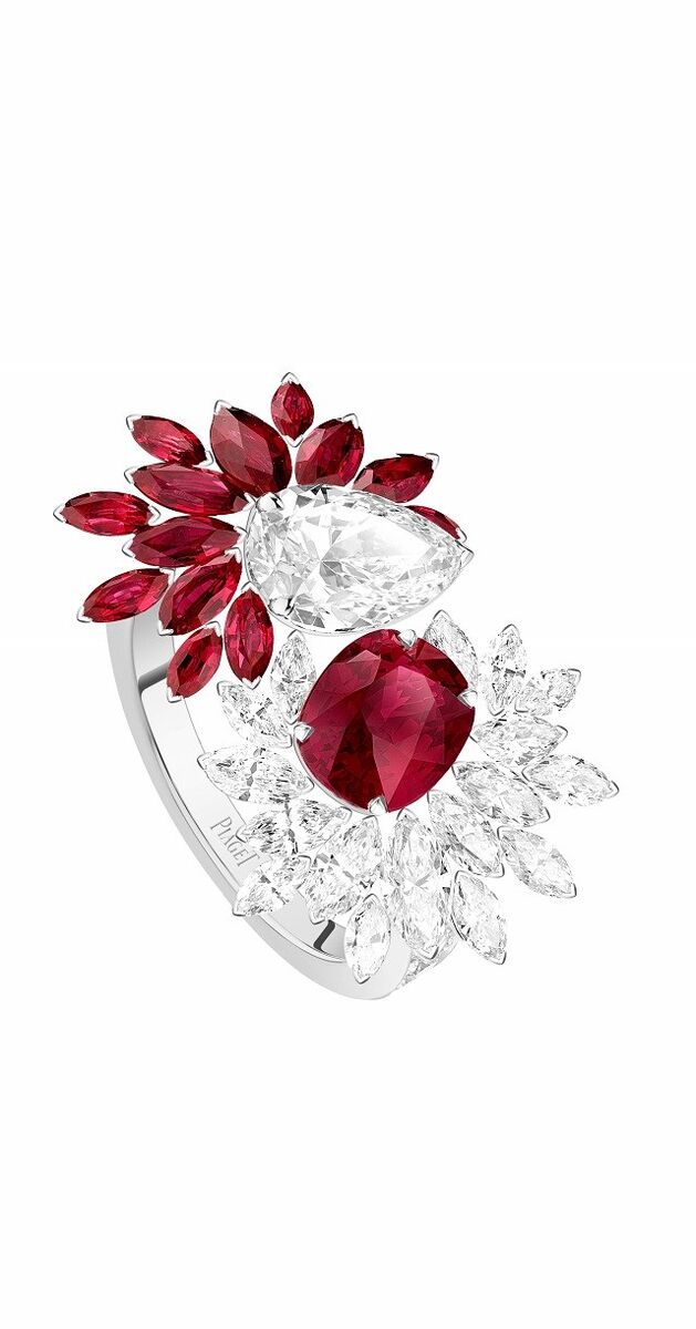 Anel Captivating Wings em ouro branco com diamantes, coleção Ailes de Lumières, Piaget