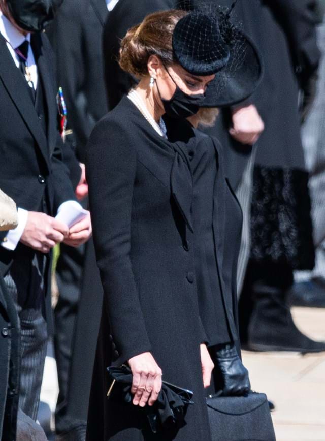 A duquesa de Cambridge no funeral do príncipe Philip