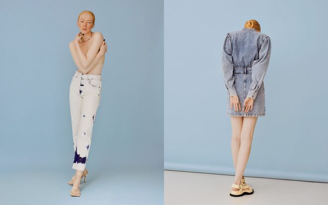 Jeans, Dior na Loja das Meias Sandálias, Bottega Veneta na Stivali; Colar, Celine na Loja das Meias | Vestido, Mango; Sandálias, Jil Sander na Stivali