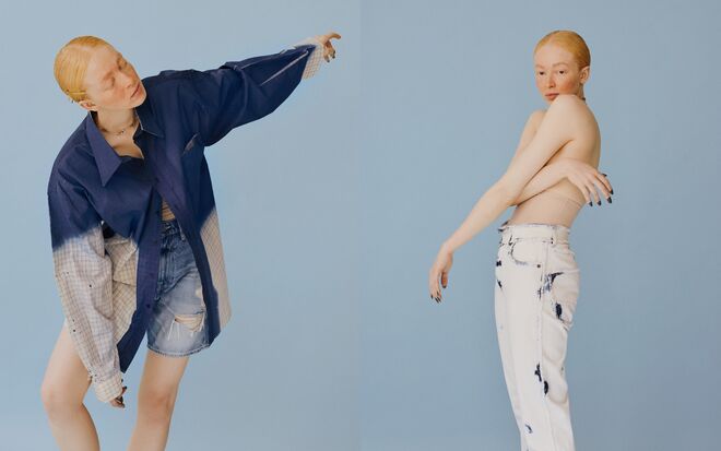 Camisa, Alves/Gonçalves; Calções, Guess; Ganchos, Balmain; Colar, Celine na Loja das Meias | Cuecas, da produção; Calças, Dior na Loja das Meias