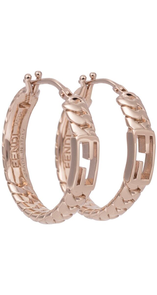 Correntes: Brincos Baguette em metal, € 250, Fendi