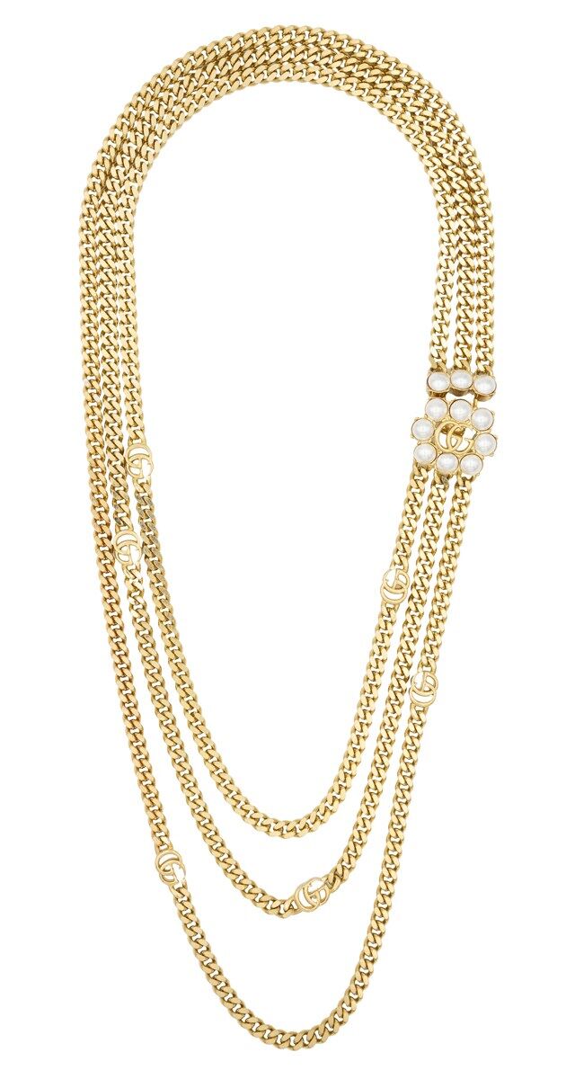 Correntes: Colar Double G em metal, € 1100, Gucci